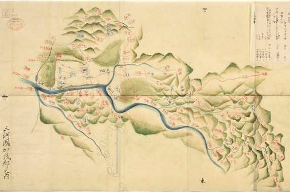 『諸藩管轄絵図 挙母藩管轄絵図 三河国加茂郡之内』（部分）