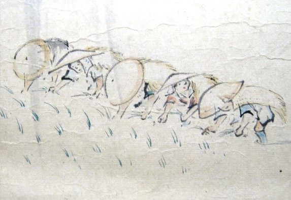 吉川君渓画「田植之図」（当館所蔵）